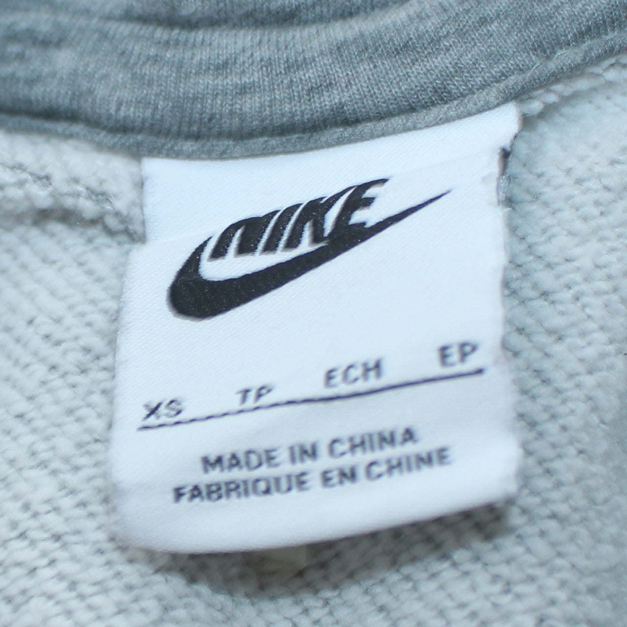 Nike Women's Grey Pullover Hoodie XS Cotton Blend Casual Sweatshirt