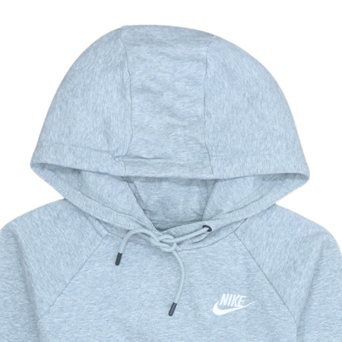 Nike Women's Grey Pullover Hoodie XS Cotton Blend Casual Sweatshirt