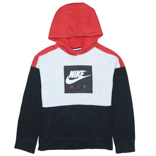Nike Boys Red White Black Pullover Hoodie Size 12-13 Years Colourblock