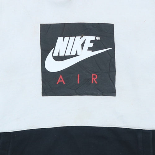 Nike Boys Red White Black Pullover Hoodie Size 12-13 Years Colourblock