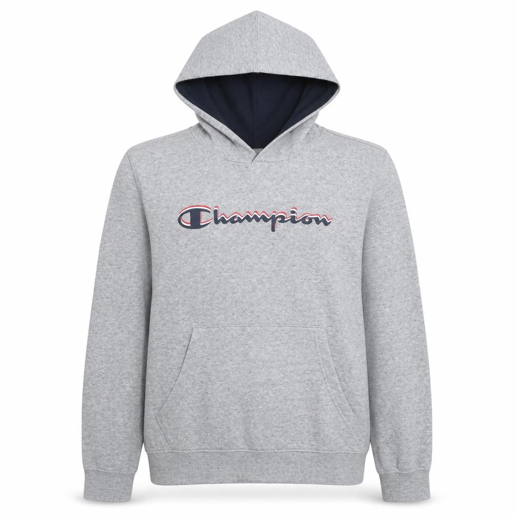 Champion Boys Grey 2XL Pullover Hoodie Sweatshirt 15-16 Years Cotton Blend