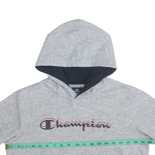 Champion Boys Grey 2XL Pullover Hoodie Sweatshirt 15-16 Years Cotton Blend