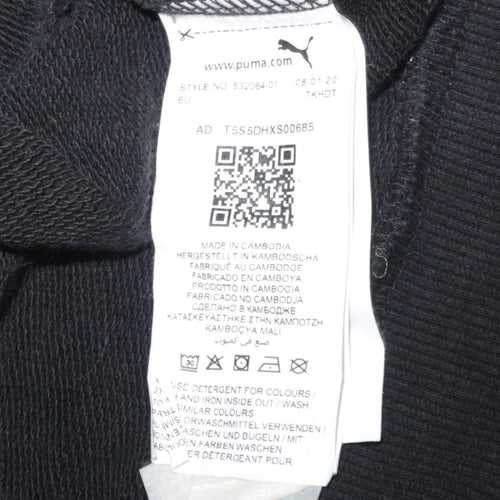 Puma Men's Black Pullover Hoodie Size S Regular Fit Sportswear