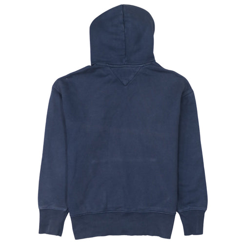 Tommy Jeans Mens Blue Pullover Hoodie Small Logo Fleece Sweatshirt