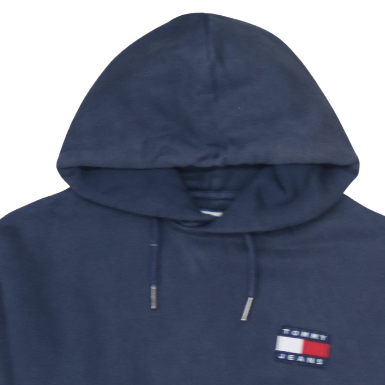 Tommy Jeans Mens Blue Pullover Hoodie Small Logo Fleece Sweatshirt