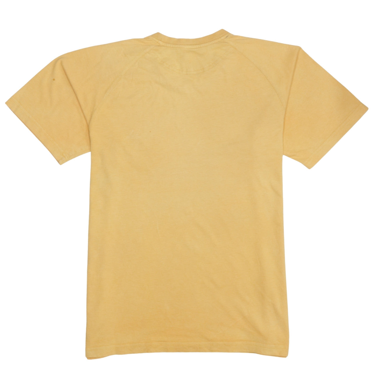 adidas Men Yellow Cotton Crew Neck Short Sleeve T-Shirt L