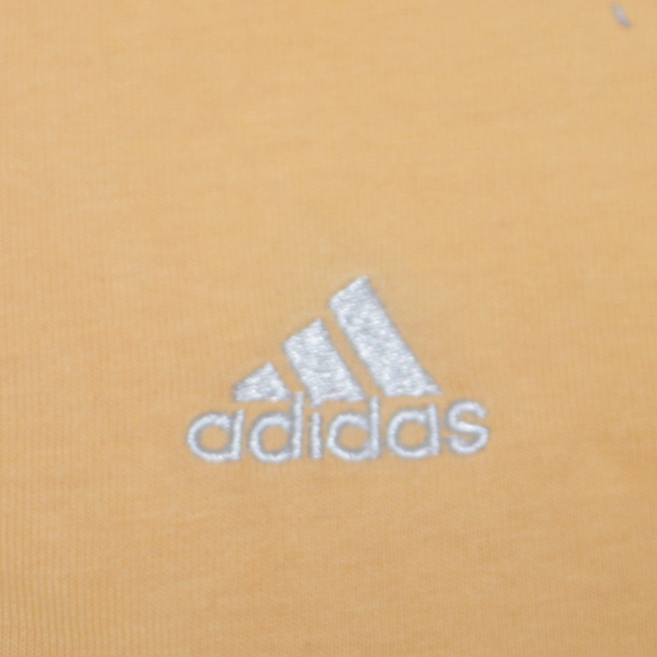 adidas Men Yellow Cotton Crew Neck Short Sleeve T-Shirt L