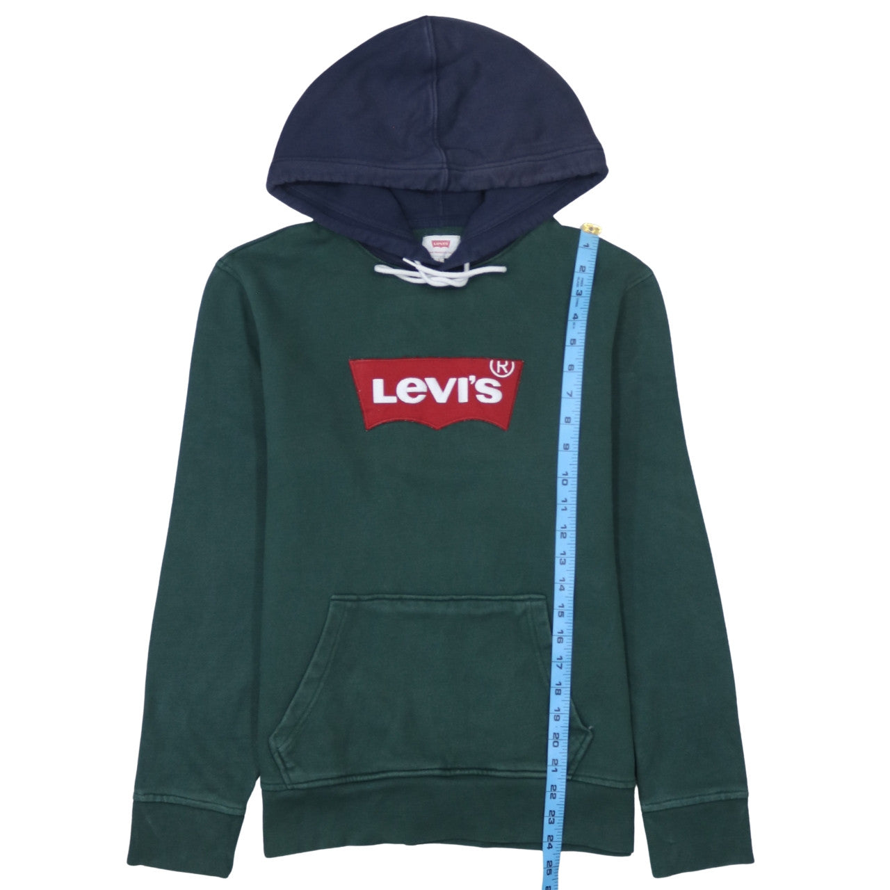 Levi's Men's Green Pullover Hoodie S Logo Fleece Sweatshirt