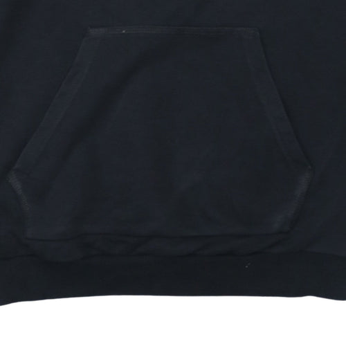 Adidas Womens Black Logo Pullover Hoodie Size 12 Hooded Sweatshirt