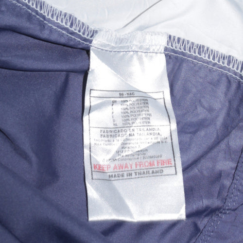 Nike Womens Blue M Windbreaker Full Zip Jacket Lightweight Polyester