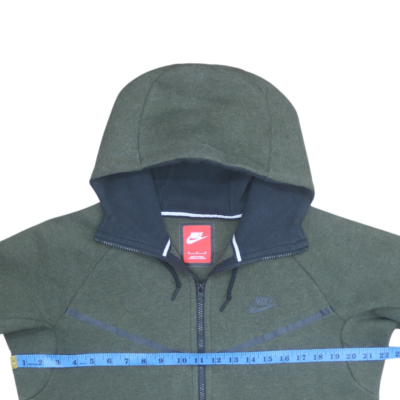 Nike Men's Green Full Zip Hoodie M Regular Fit Sportswear