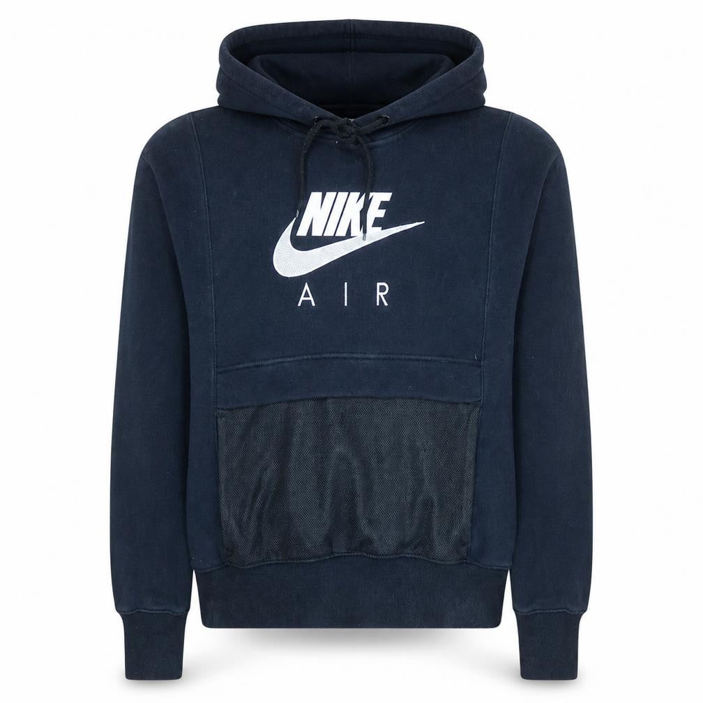 Front view of Nike Air Black XS Women's Pullover Hoodie with Mesh Pocket