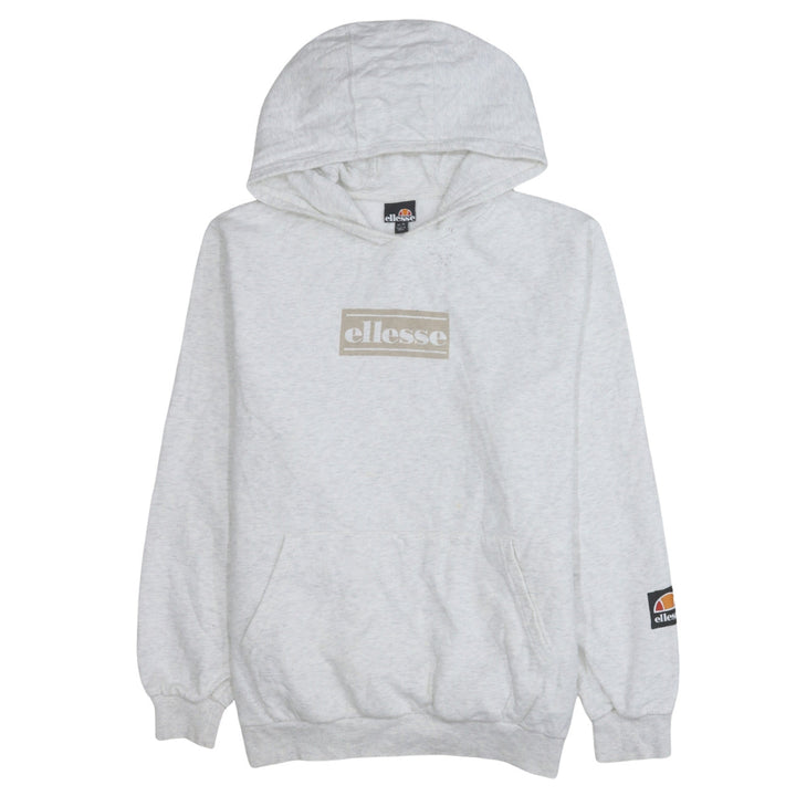 Ellesse Womens Beige Hooded Pullover Sweatshirt UK 14 Cotton Blend