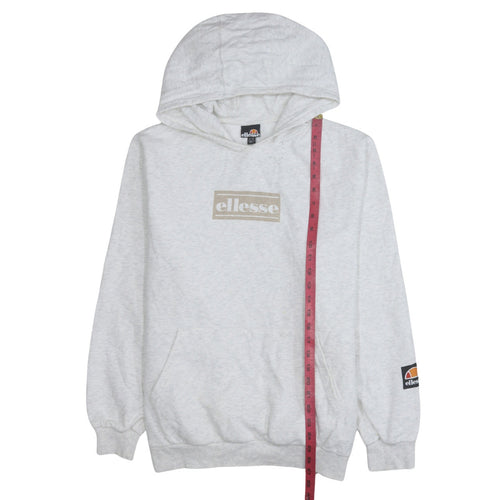 Ellesse Womens Beige Hooded Pullover Sweatshirt UK 14 Cotton Blend