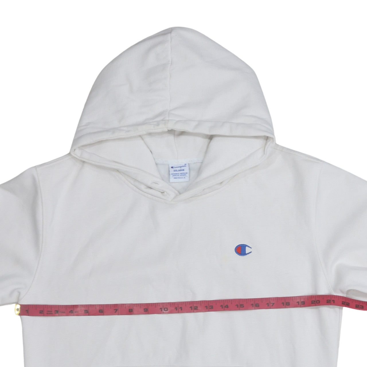 Champion Men's White Pullover Hoodie 2XL Classic Logo Sweatshirt