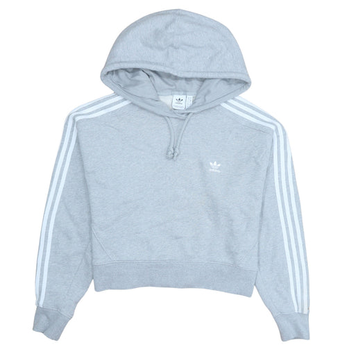 Adidas Womens Grey Hooded Pullover Sweatshirt Size 10