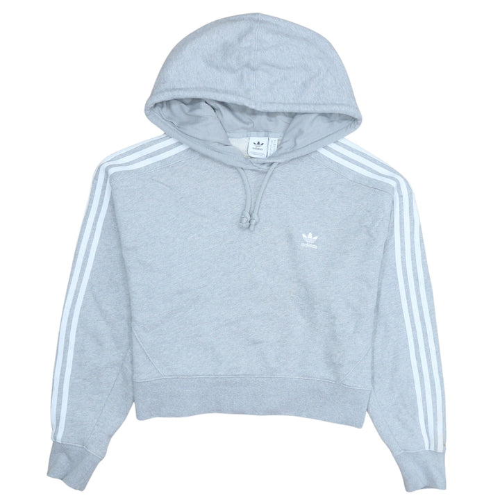 Adidas Womens Grey Hooded Pullover Sweatshirt Size 10