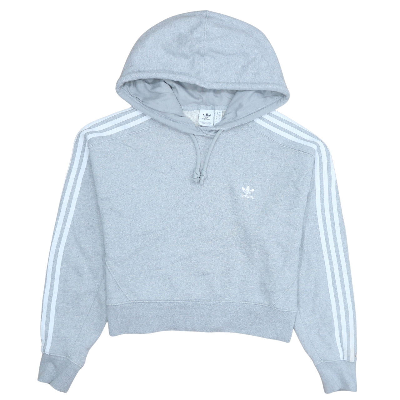 Adidas Womens Grey Hooded Pullover Sweatshirt Size 10