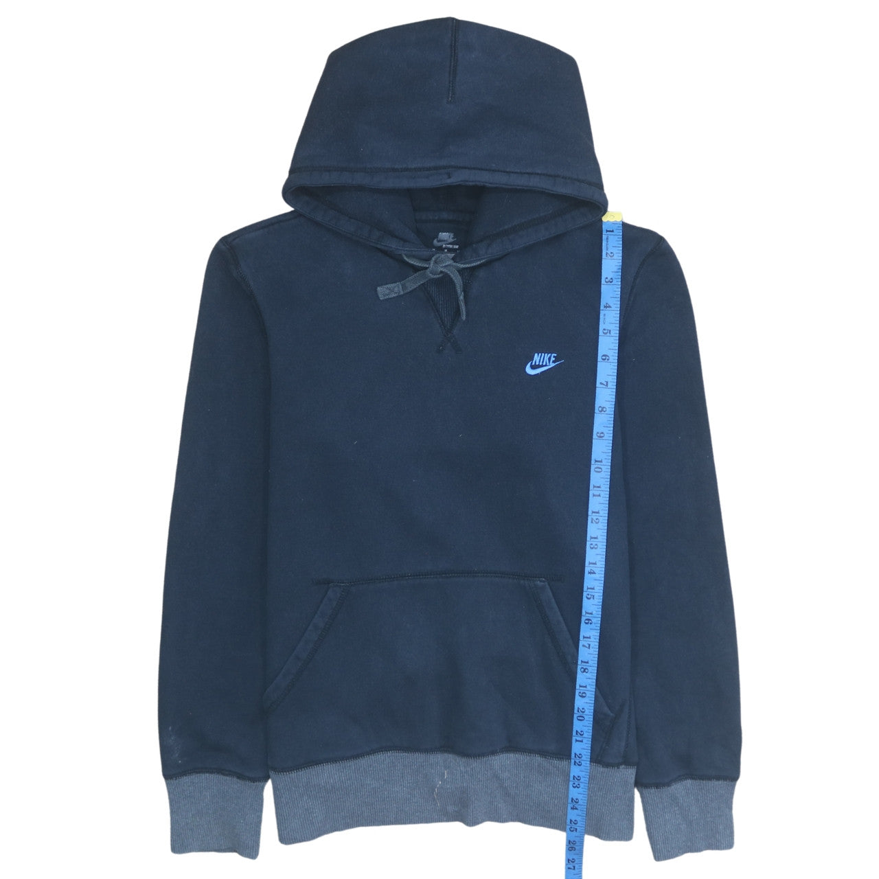 Nike Men's Blue Pullover Hoodie Medium Cotton Fleece Sportswear