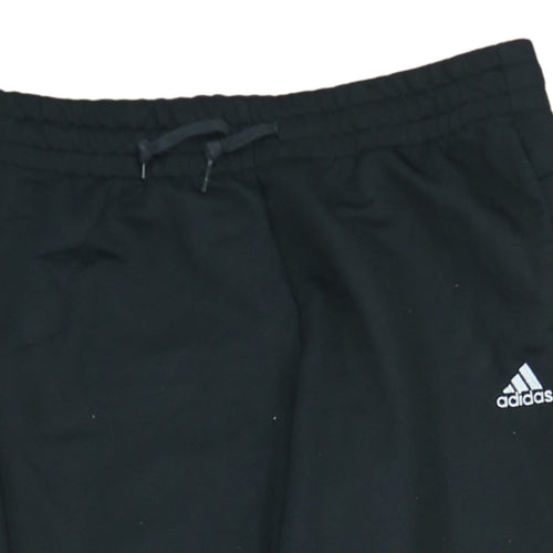 Adidas Womens Black Jogger Sweatpants M Elastic Waist Sportswear