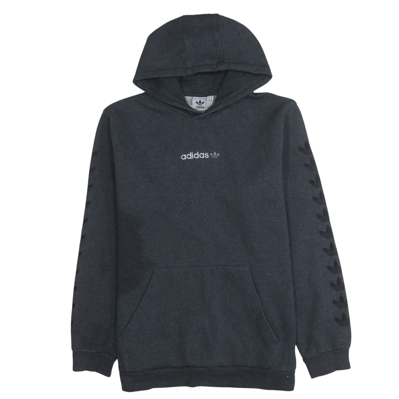 adidas Men's Grey XL Pullover Hoodie Logo Fleece Sweatshirt