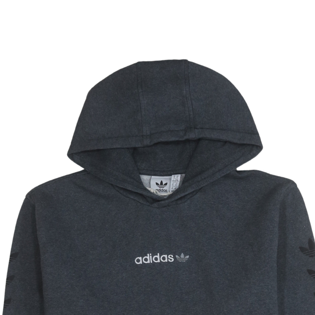 adidas Men's Grey XL Pullover Hoodie Logo Fleece Sweatshirt