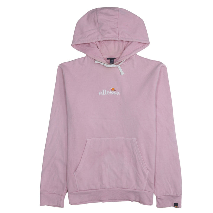Ellesse Womens Pink Hoodie UK 16 Pullover Cotton Hooded Sweatshirt