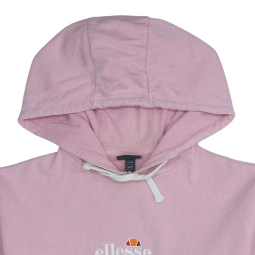Ellesse Womens Pink Hoodie UK 16 Pullover Cotton Hooded Sweatshirt