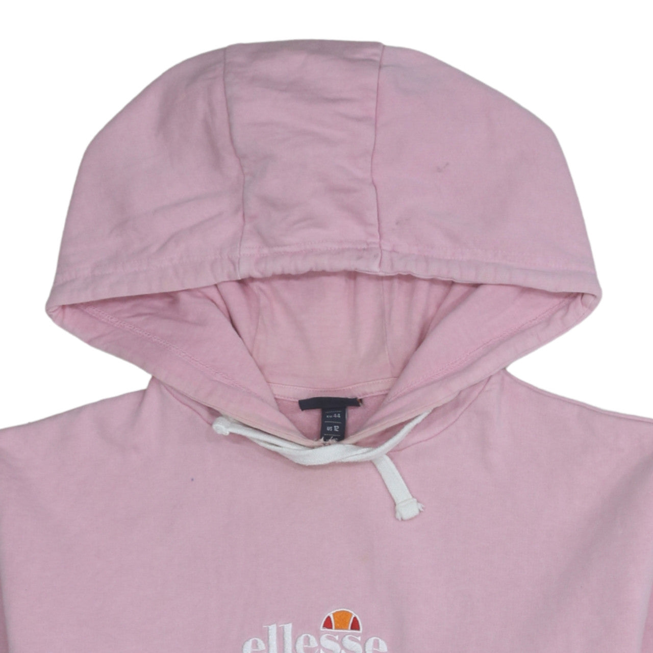 Ellesse Womens Pink Hoodie UK 16 Pullover Cotton Hooded Sweatshirt