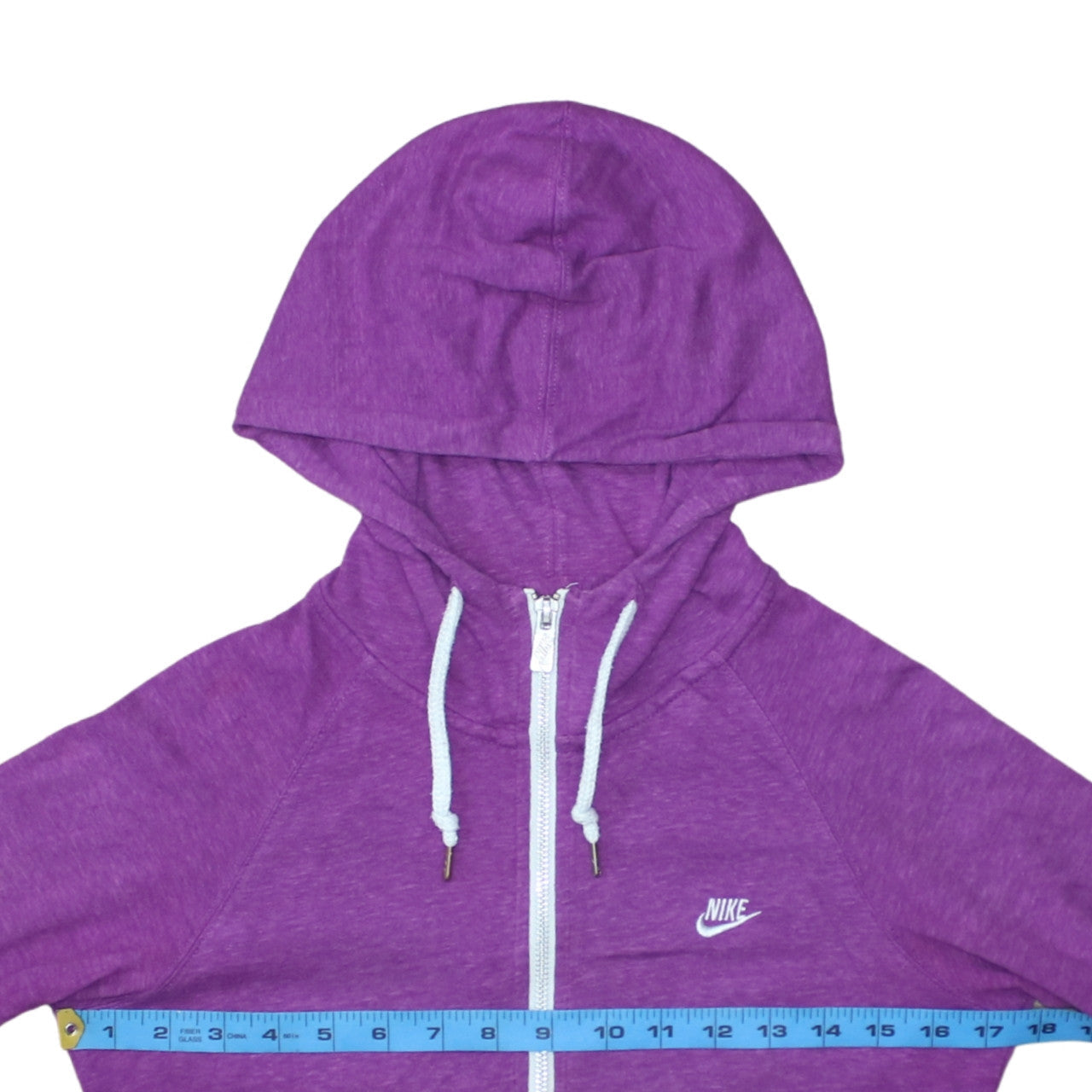 Nike Womens Purple Full Zip Hoodie Size S Cotton Blend Sportswear