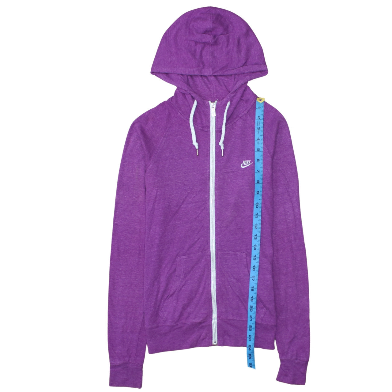 Nike Womens Purple Full Zip Hoodie Size S Cotton Blend Sportswear