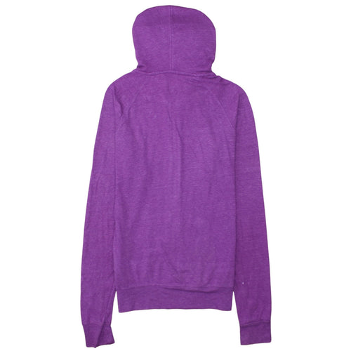 Nike Womens Purple Full Zip Hoodie Size S Cotton Blend Sportswear