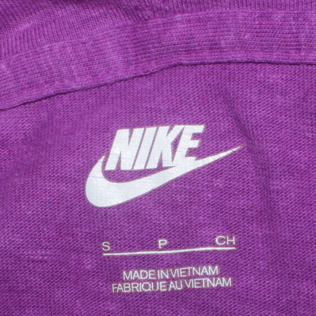 Nike Womens Purple Full Zip Hoodie Size S Cotton Blend Sportswear