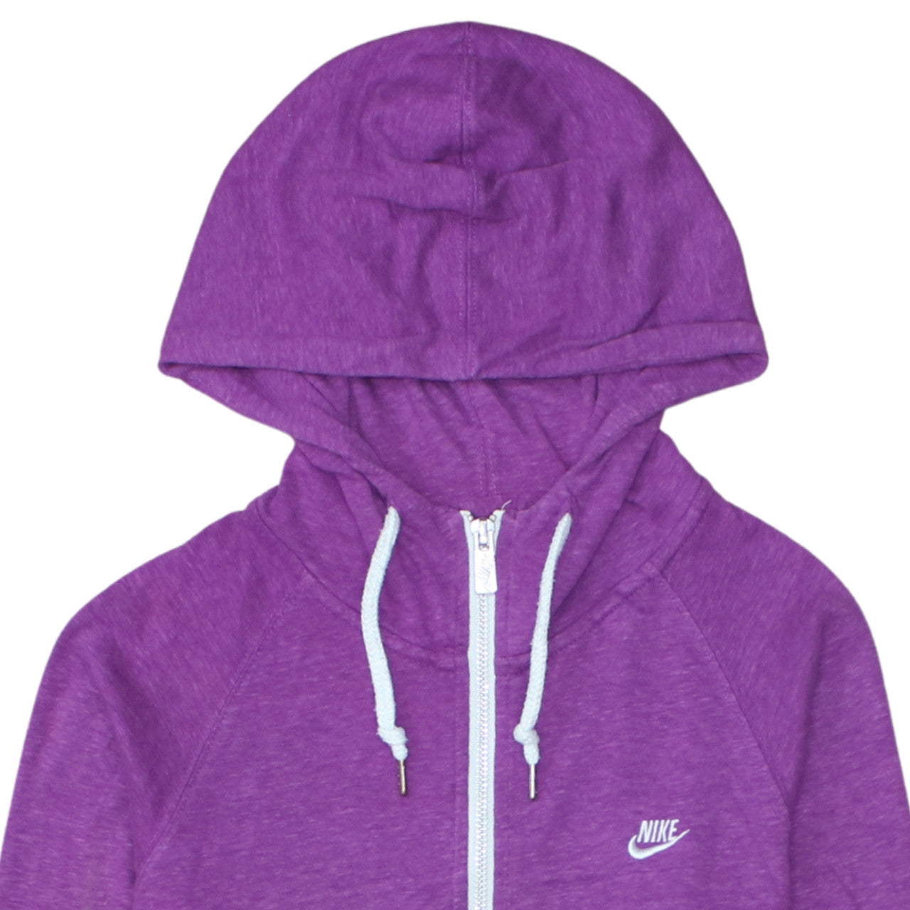 Nike Womens Purple Full Zip Hoodie Size S Cotton Blend Sportswear