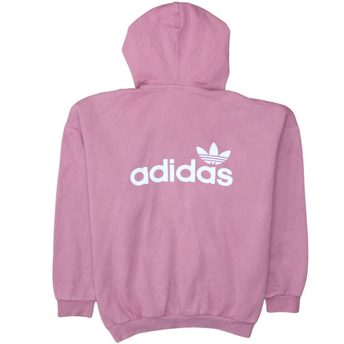 Adidas Women's Pink Pullover Hoodie Size 8 Relaxed Fit Logo Design