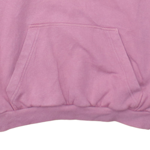 Adidas Women's Pink Pullover Hoodie Size 8 Relaxed Fit Logo Design