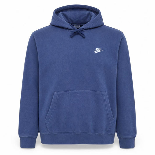 Front view of Nike Men's Blue Pullover Hoodie XL Fleece Regular Fit