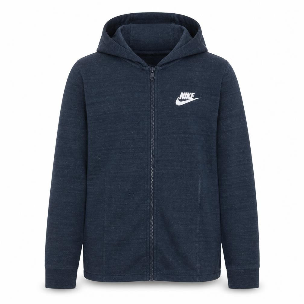 Front view of Nike Men's Black Full Zip Hoodie M Regular Fit Sweatshirt