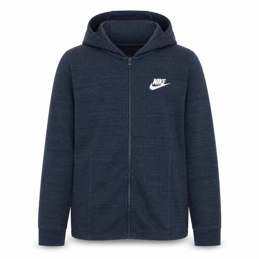Front view of Nike Men's Black Full Zip Hoodie M Regular Fit Sweatshirt