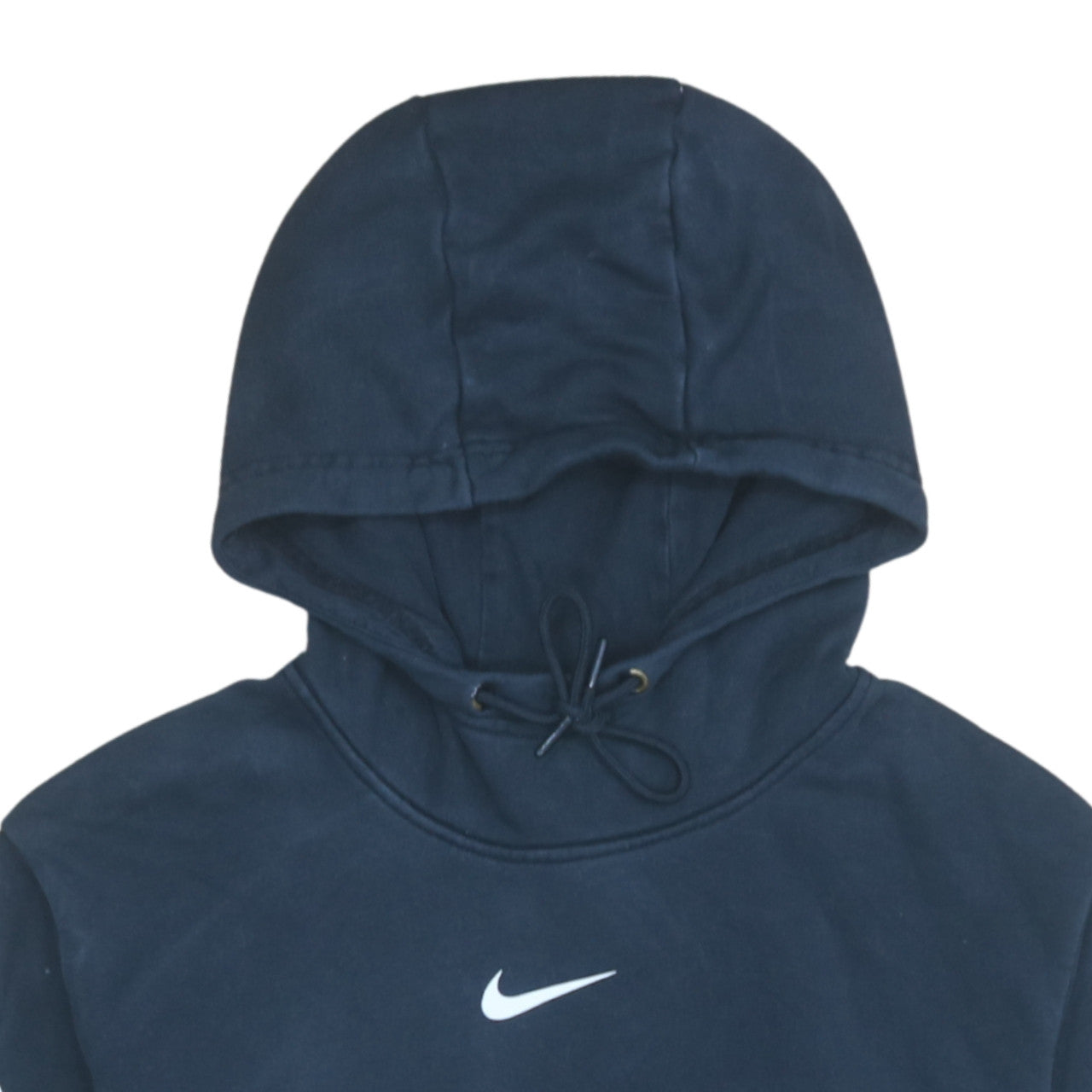 Nike Women's Navy Blue Hooded Pullover Sweatshirt L Logo Print