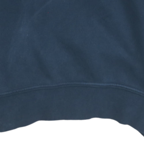 Nike Women's Navy Blue Hooded Pullover Sweatshirt L Logo Print