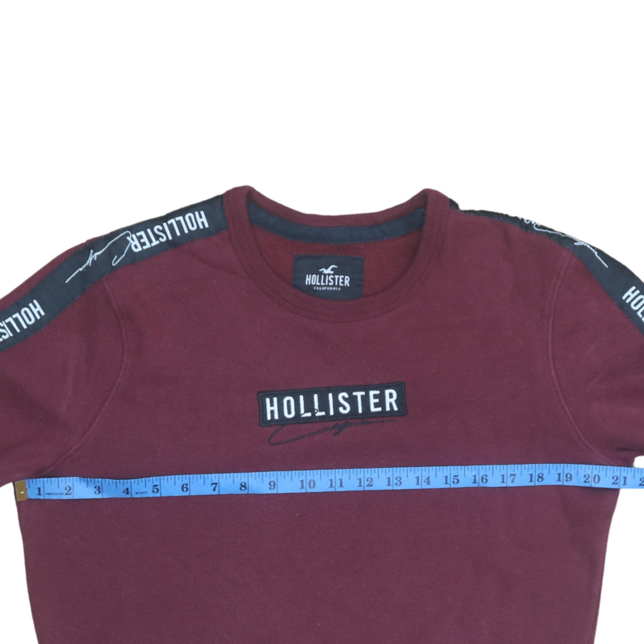 Hollister Men’s Red Logo Crew Neck Sweatshirt XS Regular Fit