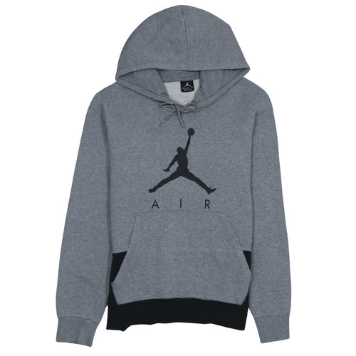 Jordan Men's Grey Pullover Hoodie M Sports Logo Fleece