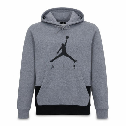 Jordan Men's Grey Pullover Hoodie M Sports Logo Fleece