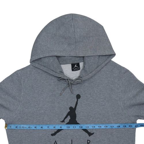 Jordan Men's Grey Pullover Hoodie M Sports Logo Fleece