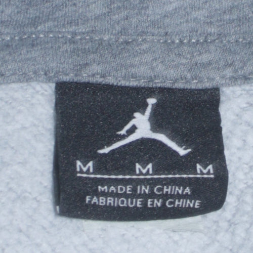 Jordan Men's Grey Pullover Hoodie M Sports Logo Fleece