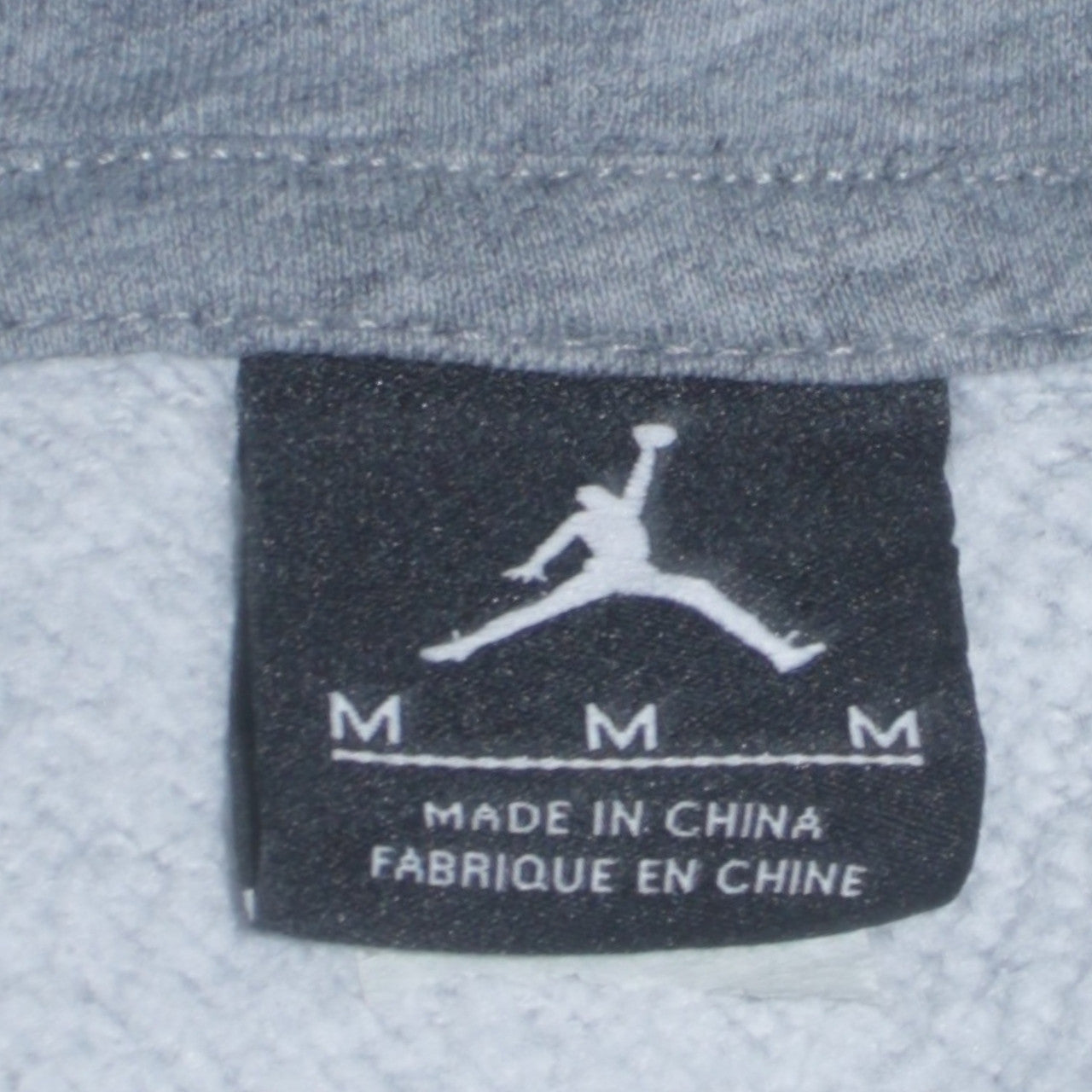 Jordan Men's Grey Pullover Hoodie M Sports Logo Fleece