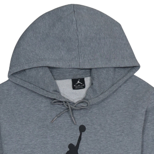 Jordan Men's Grey Pullover Hoodie M Sports Logo Fleece