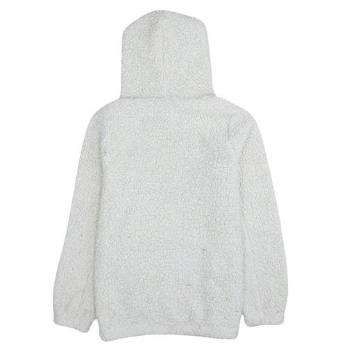 Champion Women’s Ivory Sherpa Pullover Hoodie Size M Fleece Lined Casual