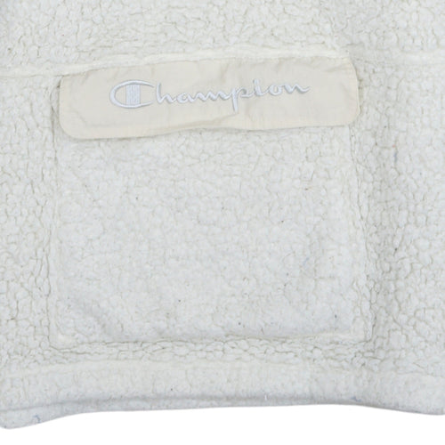 Champion Women’s Ivory Sherpa Pullover Hoodie Size M Fleece Lined Casual